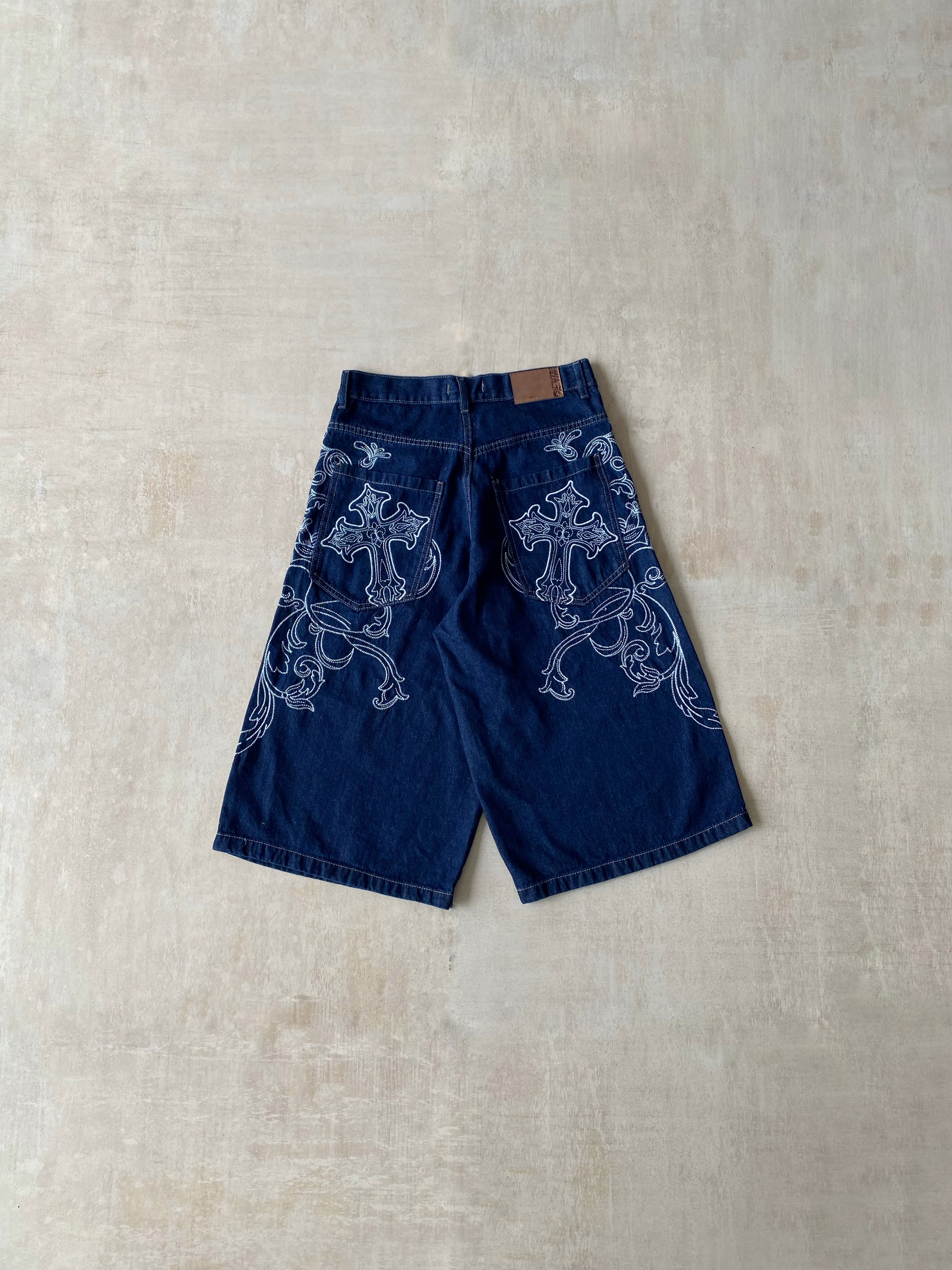 bermuda baggy blue art