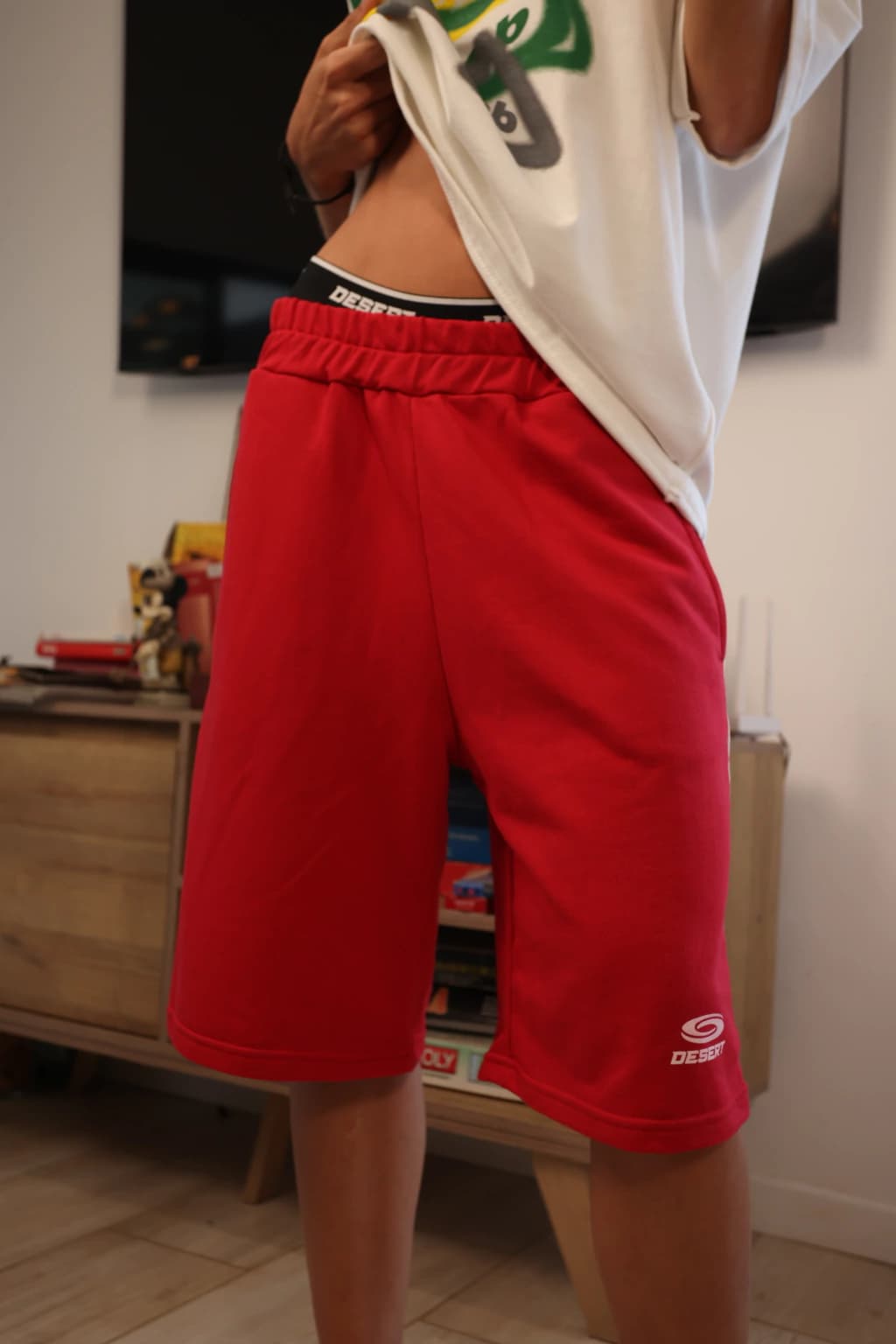 bermuda essential rojo 